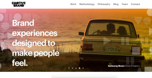 Screenshot Emotive Brand